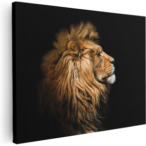 Artaza Canvas Schilderij Leeuw - Leeuwenkop - 80x60 - Foto Op Canvas - Canvas Print