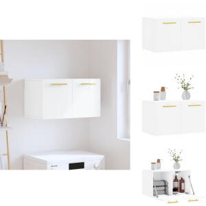 vidaXL Wandkast - Wandkasten - Kast - Bijzetkast - Wandkast 60x36-5x35 cm bewerkt hout wit