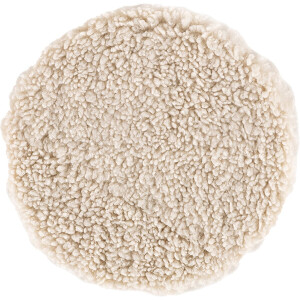 Nest living Malia Vachtje Wit - Rond - Teddystof - Voor Binnen - Stoelkussen - Schapenvacht - Ø 34 cm