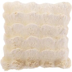 J-Line kussen Wave - polyester - creme