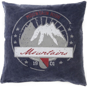 Dutch Decor DEVITO - Sierkussen 70x70 cm - 100% katoen - donkerblauw - Inclusief binnenkussen