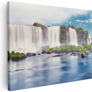 Artaza Canvas Schilderij Watervallen In Argentinië - 40x30 - Klein - Foto Op Canvas - Canvas Print