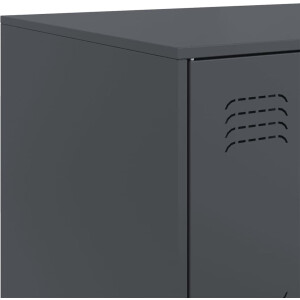vidaXL - Dressoir - 99x39x73 - cm - staal - antracietkleurig