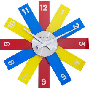 NeXtime Plexi – Design Wandklok – 40 cm – Acryl – Zwart – Stil