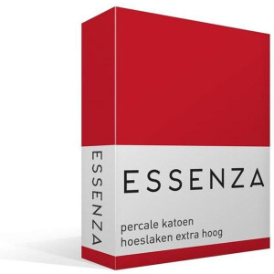 Essenza - Hoeslaken - Percale katoen - 90x220  - Rood