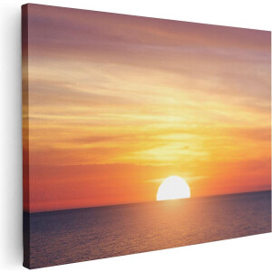 Artaza Canvas Schilderij Zonsondergang Op De Zee - 40x30 - Klein - Foto Op Canvas - Canvas Print
