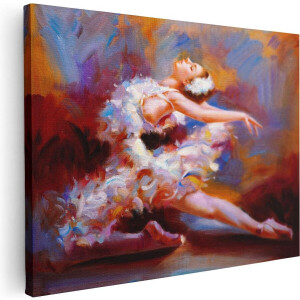 Artaza Canvas Schilderij Ballerina van Olieverf - Ballet - 40x30 - Klein - Foto Op Canvas - Canvas Print