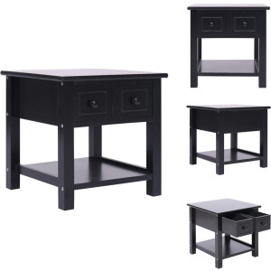 vidaXL Bijzettafel - Bijzettafels - Koffietafel - Koffietafels - Bijzettafel 40x40x40 cm paulowniahout zwart