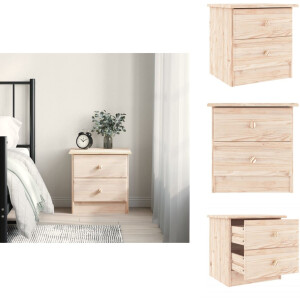 vidaXL Nachtkastje - Nachtkastjes - Nacht Kastje - Kastje - Nachtkastje ALTA 41x35x41 cm massief grenenhout