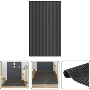vidaXL Draaibare Sleutel - Dynamische Sleutel - Deurmat 115x200 cm streep zwart en grijs - Gereedschapset - Mechanica - Spanner