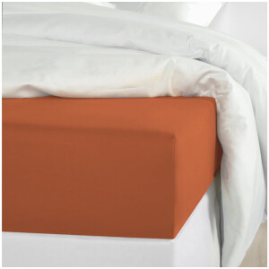 De Witte Lietaer Hoeslaken Olivia Caramel - 180 x 200/220 x h 30 - Bruin - Katoen Satijn