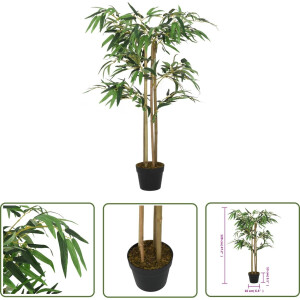 vidaXL Bamboe - Kunstplant - Kunstplant bamboe 760 bladeren 120 cm groen - Groene Planten - Kamerplant - Decoratie