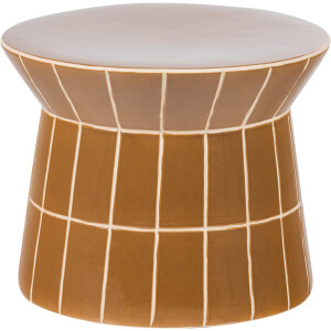 WOOOD Plu Decoratieve Bijzettafel - Keramiek - Honinggeel - 30x38x38