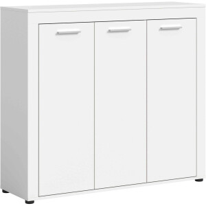 Jam garderobekast schoenenkast wit melamine - 37x120x108cm