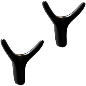 Thelau - - Haak Set voor Kleding - Vintage Metalen Wandhaken - Zwart - 2 Stuks