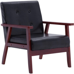 vidaXL - Fauteuil - kunstleer - zwart