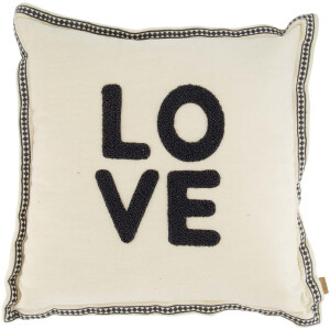 Zusss Kussen Love 45X45cm Zand/Antracietgrijs Beige