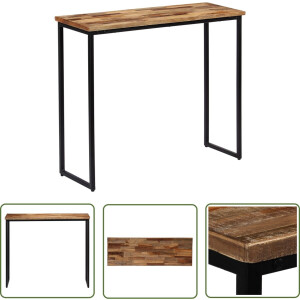 vidaXL Teak Houten Wandtafel - Wandtafel - Wandtafel 90x30x76 cm massief gerecycled teakhout - Recycled Teak - Console Tafel - Bijzetkastje