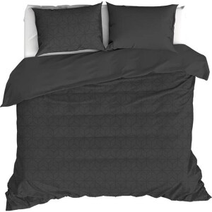 De Witte Lietaer Skyscraper Dekbedovertrek - Tweepersoons - 200x200/220 cm - Ebony