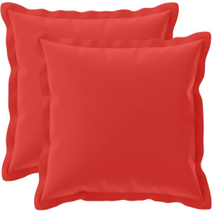 vidaXL - Kussensloop - 2 - st - HOUTEN - Rood - 40 - x - 40 - cm - Polyester