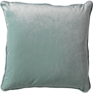Dutch Decor FINN - Kussenhoes 60x60 cm - velvet - effen kleur - Jadeite - lichtgroen - met rits - zonder binnenkussen