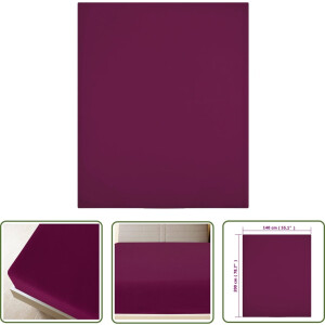 vidaXL Jersey Hoeslaken - Hoeslaken - Hoeslakens 2 st jersey 140x200 cm katoen bordeauxrood - Katoenen Hoeslaken - Bordeaux Rood - King Size Hoeslaken