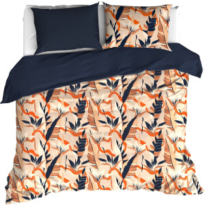 De Witte Lietaer Dekbedovertrek Junglecat Dress Blues - Hotelmaat - 260 x 240 cm - Katoen Satijn