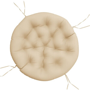 vidaXL - Zitkussen - rond - Ø - 100x11 - cm - oxford - stof - beige