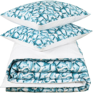 De Witte Lietaer Dekbedovertrek Acana, Pool Green - 260 x 240 - Katoen Percal