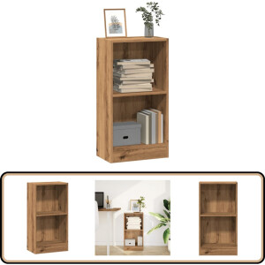 vidaXL Boekenkast - Bewerkte Hout - Artisanaal Eiken Boekenkast - Boekenkasten - Boeken Plank - Schappenkast