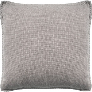 Dutch Decor BOWIE - kussenhoes 45x45 cm - gewassen katoen - Driftwood - taupe - met rits - zonder binnenkussen