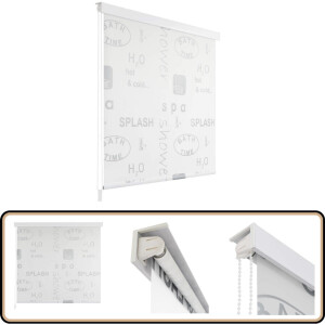 vidaXL Rolgordijn Douche - 160x240 cm - Splash Design Douchegordijn - Rolgordijn - Badkamerscherm - Waterspelend Scherm - Splash Design