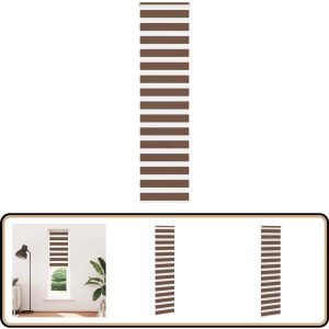 vidaXL Zebra rolgordijn - 55x230 cm - Bruin - Polyester Zebra Gordijn - Rolgordijn - Zonwering - Privacy Screen - Interieur Decoratie