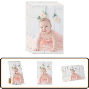 vidaXL Fotolijsten - 3 stuks - 13x18 cm - Zilverkleurig Fotolijsten - Fotolijstjes - Zilveren Fotolijsten - Mdf Fotolijsten - Wanddecoratie