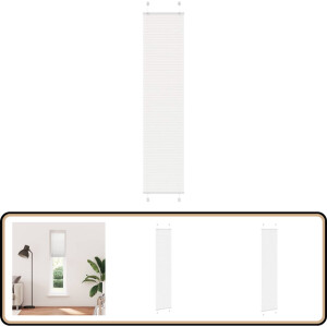 vidaXL Plissé rolgordijn - 40x200 cm - Wit polyester Plisségordijn - Gordijnen - Raamdecoratie - Privacy Screen - Zonwering