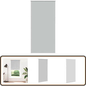 vidaXL Verduisterend Rolgordijn 100x210cm Lichtgrijs Rolgordijnen - Gordijnen - Lichtwerende Gordijnen - Privacy Gordijnen - Kamerroutines