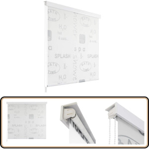 vidaXL Douche Rolgordijn 140x240 cm - Splash Design Rolgordijn - Douchegordijn - Badkamerroutine - Waterproof - Snel Drogend