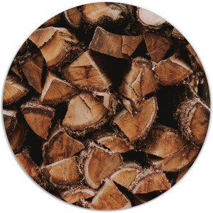 Label2X - Muurcirkel hout - Ø 30 cm - Forex - Multicolor - Wandcirkel - Rond Schilderij - Muurdecoratie Cirkel - Wandecoratie rond - Decoratie voor woonkamer of slaapkamer