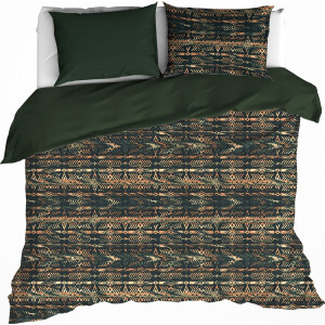 De Witte Lietaer Dekbedovertrek Rufus Khaki - Tweepersoons - 200 x 200/220 cm - Katoen Flanel