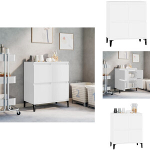 vidaXL Dressoir - Dressoirs - Kast - Wandkast - Dressoir 60x35x70 cm bewerkt hout wit