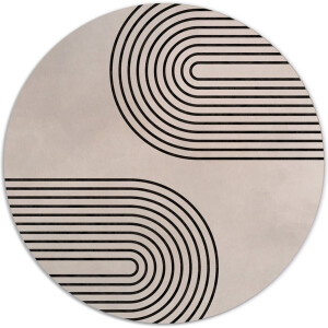 Label2X - Muurcirkel abstract regenboog - Ø 140 cm - Forex - Multicolor - Wandcirkel - Rond Schilderij - Muurdecoratie Cirkel - Wandecoratie rond - Decoratie voor woonkamer of slaapkamer