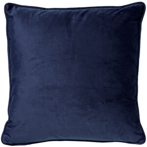 Dutch Decor FINN - Kussenhoes 45x45 cm - velvet - effen kleur - Insignia Blue - donkerblauw - met rits - zonder binnenkussen