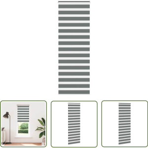 vidaXL Rolgordijn - Zebra Gordijnen - Zebra rolgordijn 85x200 cm stofbreedte 80,9 cm donkergrijs - Donkere Gordijnen - Privacy Gordijnen - Lichtregulerende Gordijnen