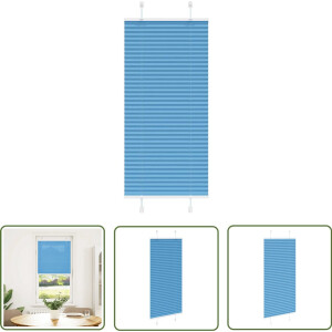 vidaXL Gordijnen - Plisségordijn - Plissé rolgordijn 55x150 cm stofbreedte 54,4 cm polyester blauw - Raamdecoratie - Privacy Screen - Zonwering