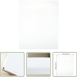 vidaXL Jersey Hoeslakens - 90x200 cm - Wit - 2 st Hoeslaken - Jersey Hoeslaken - Katoenen Hoeslaken - Wit Hoeslaken - Slaapcomfort