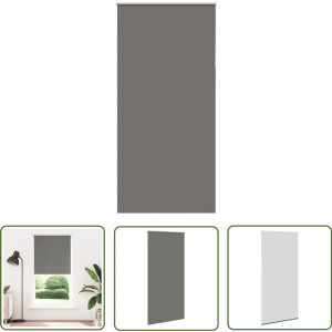 vidaXL Gordijnen - Rolgordijn - Rolgordijn verduisterend 105x210 cm stofbreedte 100,7 cm grijs - Verduisterend - Privacy - Lichtregeling
