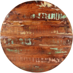 vidaXL - Tafelblad - rond - Ø - 70x2,5 - cm - massief - gerecycled - hout