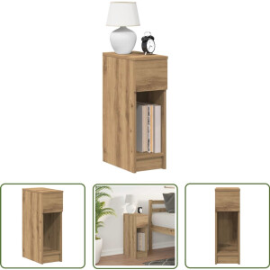 vidaXL Sleutelset - Dynamo Meter - Nachtkastje met lade 20x36x60 cm artisanaal eikenkleurig - Gereedschap - Klikmechanisme - Torque Wrench