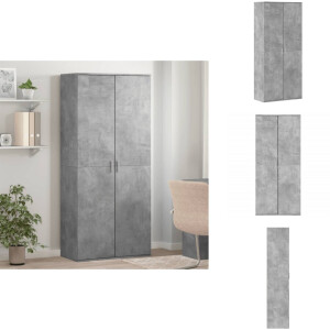 vidaXL Schoenenkast - Schoenenkasten - Schoenen Kast - Schoenen Rek - Schoenenkast 80x39x178 cm spaanplaat betongrijs