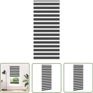 vidaXL Zebra rolgordijn - 95x200 cm - Zwart Zebra Rolgordijn - Zonwering - Privacy - Lichtregelaar - Zwarte Decoratie